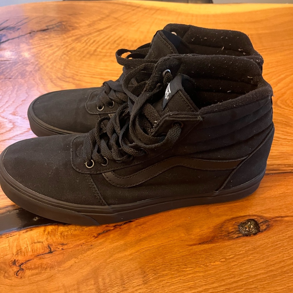 Vans Black Sk8-Hi Canvas Boot Size 10.5 Mens
